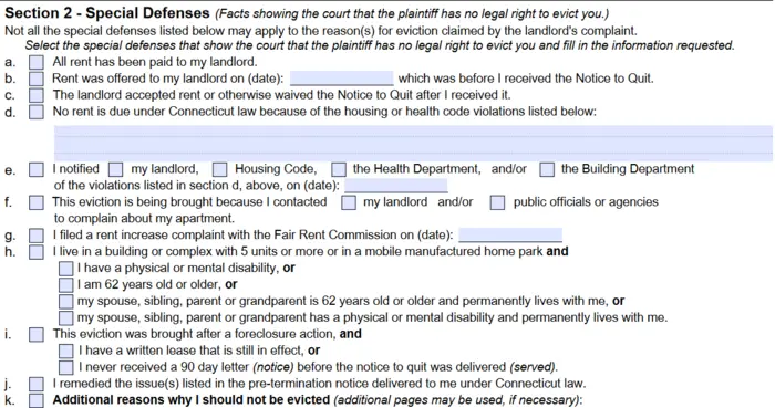 example answer